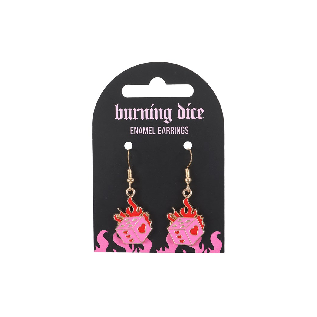 Burning Dice Earrings
