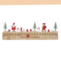 45cm Wooden Advent Calendar with Santa